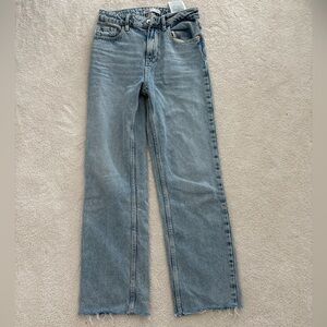 Zara Light Blue Straight Leg Jeans